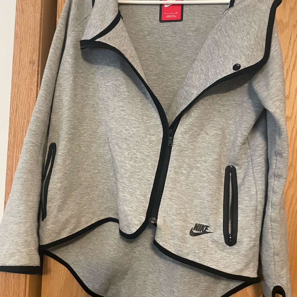 Nike Heather Gray Jacket with Black Trim